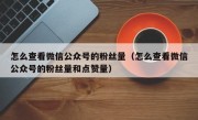 怎么查看微信公众号的粉丝量（怎么查看微信公众号的粉丝量和点赞量）