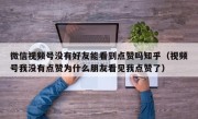 微信视频号没有好友能看到点赞吗知乎（视频号我没有点赞为什么朋友看见我点赞了）
