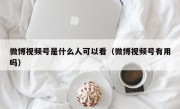 微博视频号是什么人可以看（微博视频号有用吗）