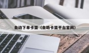 自动下单卡盟（自助卡盟平台官网）