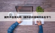 国外抖音很火吗（国外的抖音叫什么名字?）