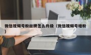 微信视频号粉丝牌怎么升级（微信视频号增粉）