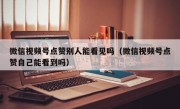 微信视频号点赞别人能看见吗（微信视频号点赞自己能看到吗）