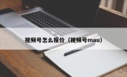 视频号怎么报价（视频号mau）