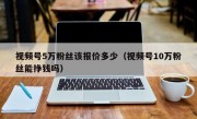 视频号5万粉丝该报价多少（视频号10万粉丝能挣钱吗）