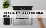 自助下单24小时平台闲鱼能看到吗（闲鱼自助购买）