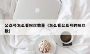 公众号怎么看粉丝数量（怎么看公众号的粉丝数）