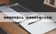 微博视频号是什么（微博视频号是什么东西）