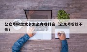 公众号粉丝太少怎么办呀抖音（公众号粉丝不涨）