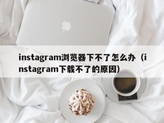 instagram浏览器下不了怎么办（instagram下载不了的原因）