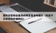 国外抖音粉丝最多的明星是谁呀图片（抖音千万粉丝的外国网红）