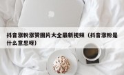 抖音涨粉涨赞图片大全最新视频（抖音涨粉是什么意思呀）