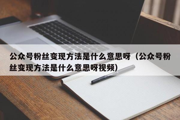 公众号粉丝变现方法是什么意思呀（公众号粉丝变现方法是什么意思呀视频） 第1张