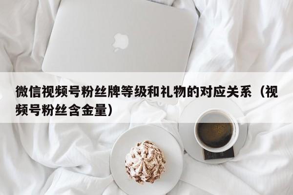 微信视频号粉丝牌等级和礼物的对应关系（视频号粉丝含金量） 第1张